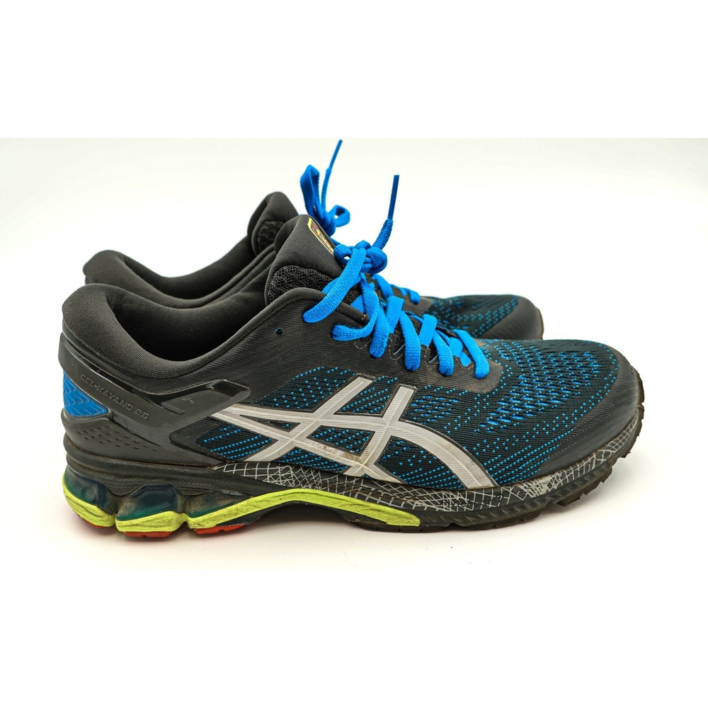 Asics Gel-Kayano 26 Mens Running Shoes Black Blue Size 10 1011A628
